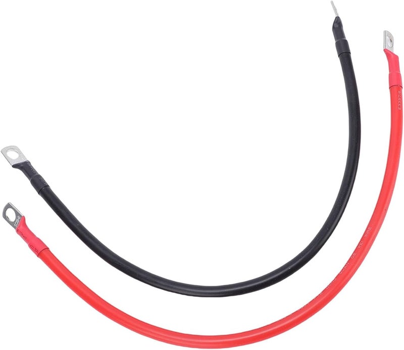كابل بطارية Jeffergarden بسمك 6 AWG، طول 12 بوصة، مجموعة أسلاك محولات الطاقة من النحاس الخالص، مزودة بموصلات نحاس مطلية بقطر 0.31 بوصة، مناسبة للمنازل المتنقلة الشمسية، السيارات، القوارب، والدراجات النارية. - Image 3