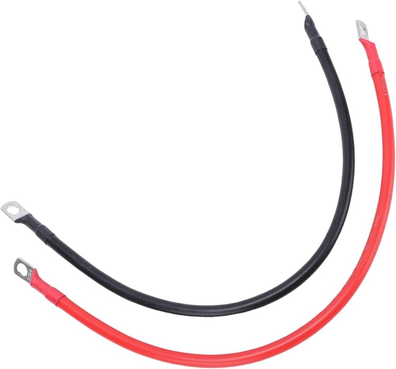 كابل بطارية Jeffergarden بسمك 6 AWG، طول 12 بوصة، مجموعة أسلاك محولات الطاقة من النحاس الخالص، مزودة بموصلات نحاس مطلية بقطر 0.31 بوصة، مناسبة للمنازل المتنقلة الشمسية، السيارات، القوارب، والدراجات النارية. - Image 2