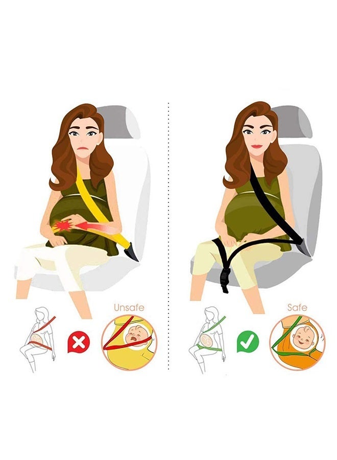 Peachjoy Pregnancy Car Seat Belt Adjuster, Safety Belts Clip Buckle Seat Bump Strap for Pregnant Women Protect Unborn Baby, Prevent Compression of Abdomen, A Must Have for Maternity - Image 5