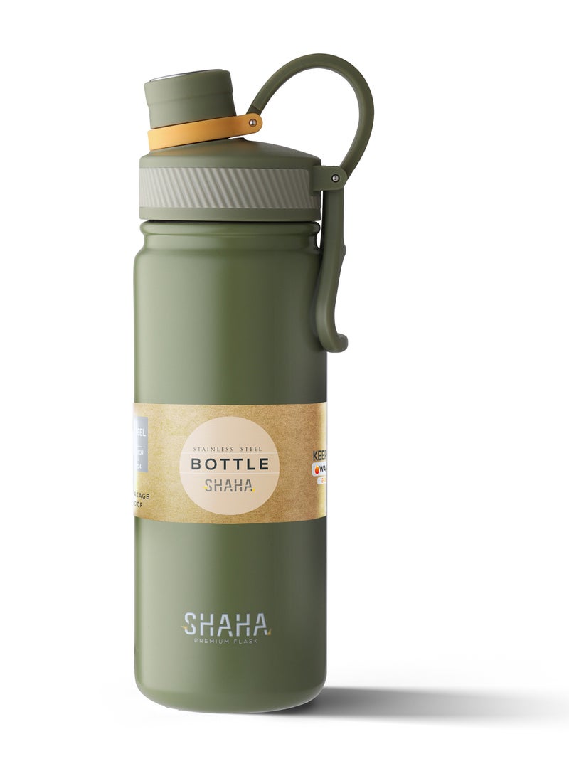SHAHA SHAHA VACCUM BOTTLE SPORT 680 ML GREEN - Image 1