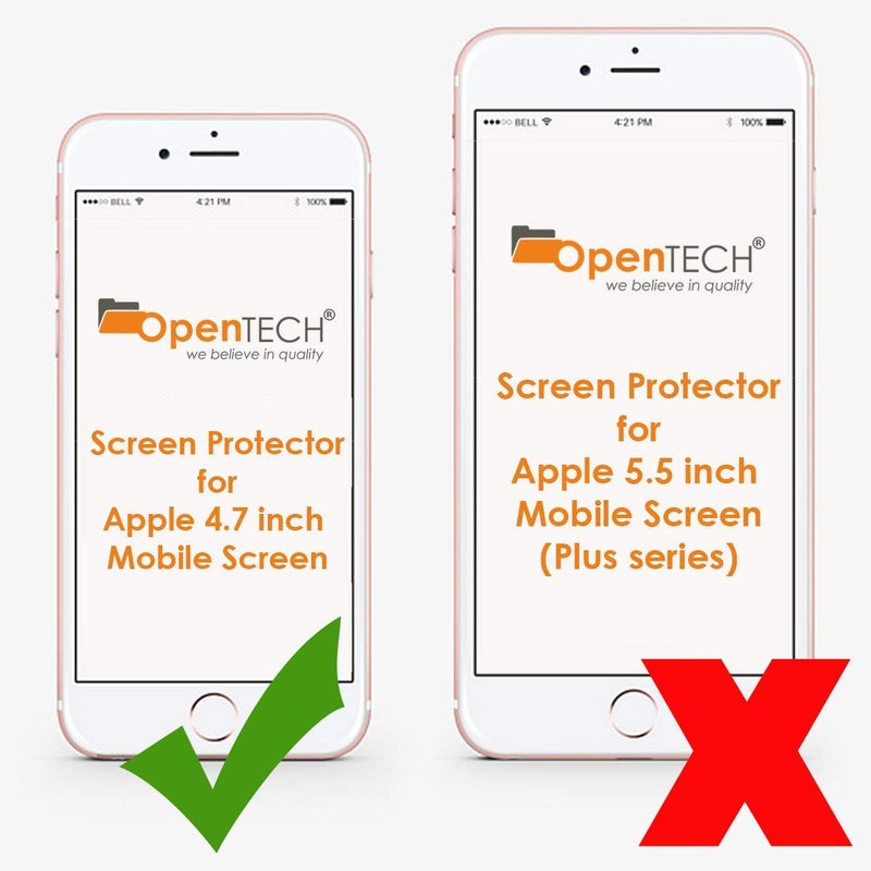 OpenTech ® Military-Grade Tempered Glass Screen Protector Compatible for iPhone 6 / 6s Edge to Edge Coverage with Easy Installation kit (WHITE COLOR) - Image 2