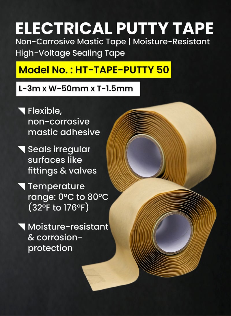 هاي-تيك شريط معجون 3 م × 50 مم × 1.5 مم - Image 3