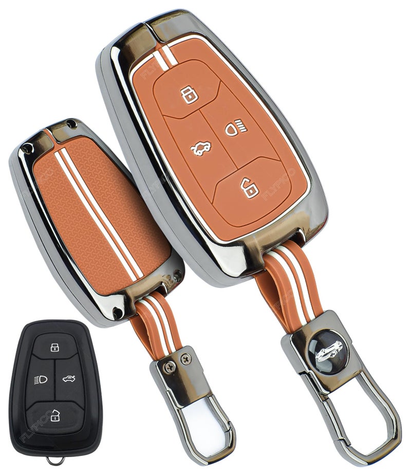 Coll of Fest Car Key Cover Compatible with Tata Nexon, Harrier | Safari | Altroz | Tigor | Ev | Punch | Tiago Ev Electric 4-Button Smart Key (Transformer Armour Series) - Image 1
