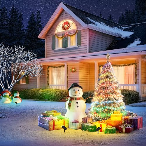 Linkind RGB Christmas Solar Lights Outdoor Waterproof IP67 StarRay Color Changing Spot Lights Outdoor for Yard Garden Pathway Holiday Christmas Decorations (Multicolor, 6 Pack) - Image 4