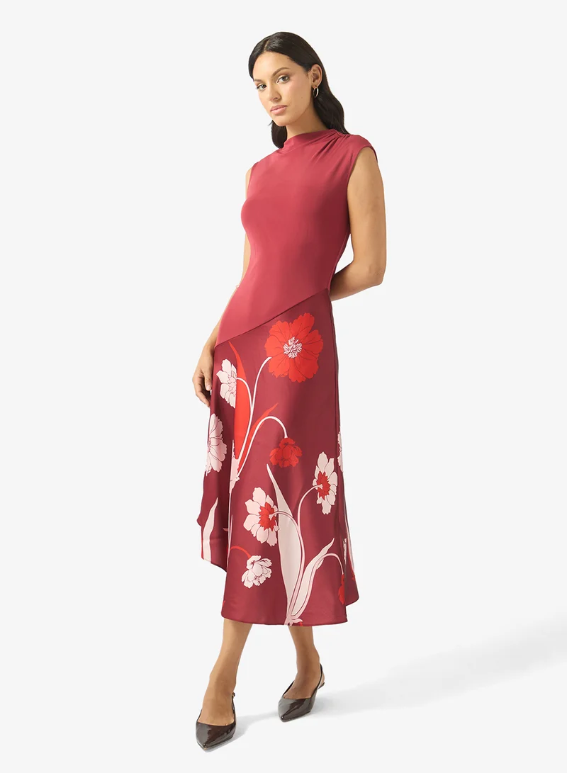 Ted Baker Aulya Printed Jersey Midi Dress
