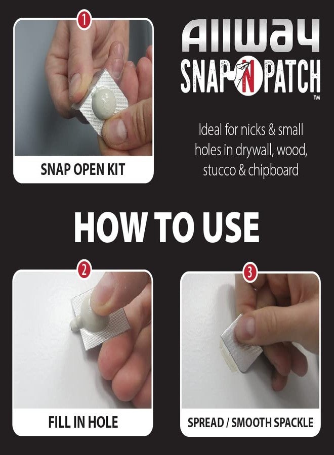 ALLWAY SNP6 Small Hole Filler Repair Kit Multipack, Includes 6 Pods - Image 2