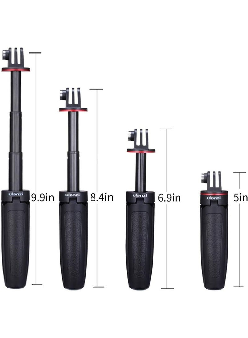 Ulanzi MT-09 Extension Pole Tripod, Mini Selfie Stick Tripod Stand Handle Grip for GoPro 8 7 6 5 4 Max DJI OSMO Action Insta360 One X SJCAM Vlogging - Image 2
