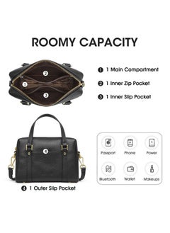 Kattee Genuine Leather Crossbody Bags For Women Trendy Small Soft Shoulder Purses And Handbags Black  - Image 5