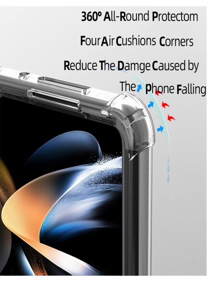 Magsafe Case for Samsung Galaxy Z Fold 4 Magsafe Clear Cover Magnetic Wireless Charging Support, Shockproof Protection, Scratch-Resistant for Samsung Galaxy Z Fold 4 - Clear - Image 4