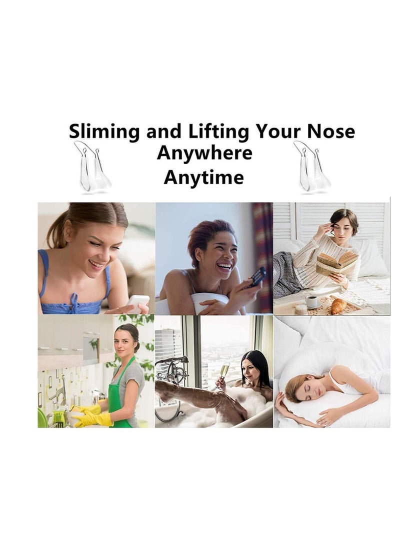 Nose Shaper Clip, DELFINO Nose Beauty Up Lifting, Silicone Pain Free Nose Bridge Straightener Corrector, Slimming Rhinoplasty Device for W ideCrooked Nose Curved Nose Big Nose High Up Tool - Image 2