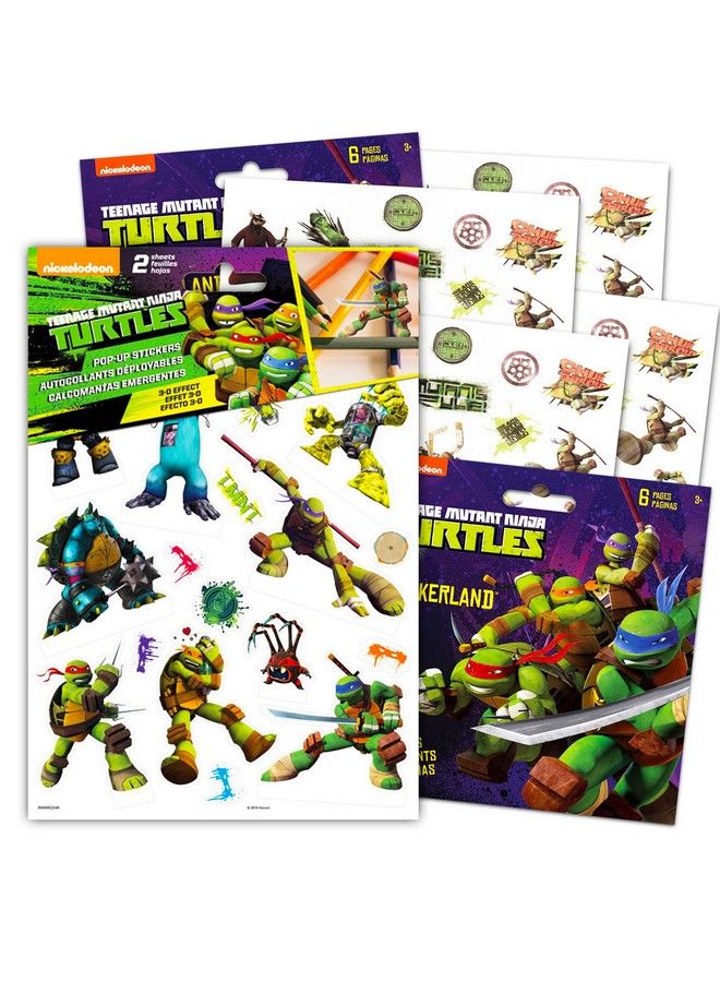Bendon Publishing Teenage Mutant Ninja Turtles Stickers Party Favor Set ~ Bundle Includes Over 200 Tmnt Stickers For Boys Kids (14 Sticker Sheets Tmnt Party Supplies) - Image 1