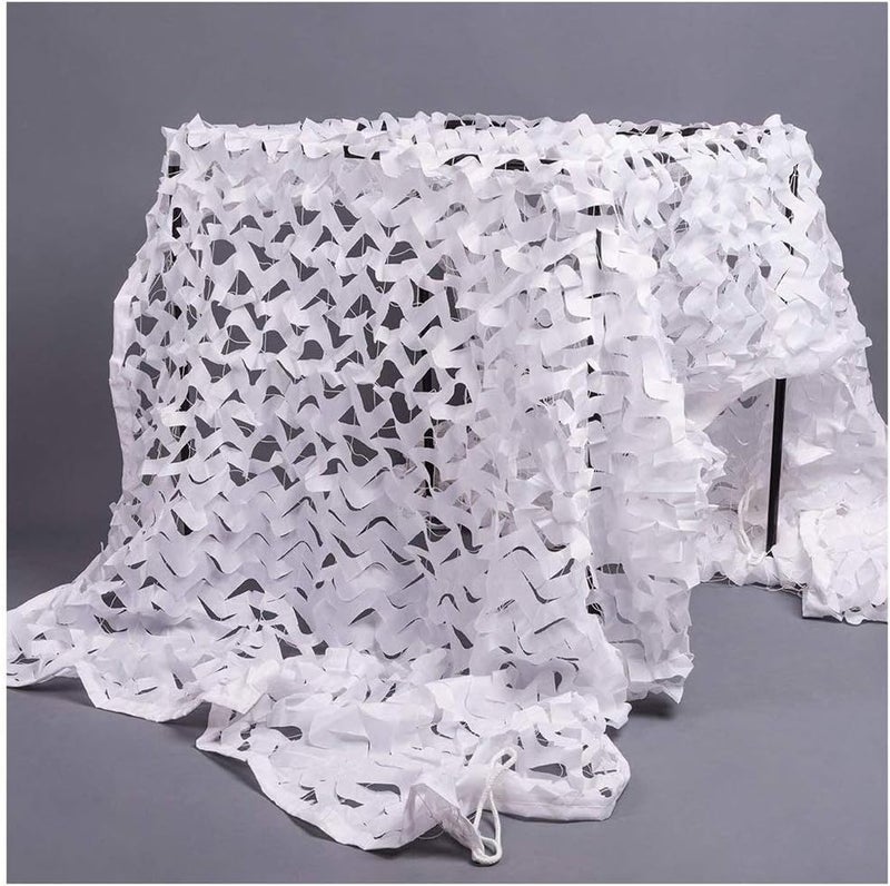 RAISCO 5X15 Feet White Hunting Blind Camo Net Camouflage Nets Military Surplus for Shooting, Party Decoration, Photograph, Vahicle Cover, Sunshade White Color Combination - Image 4