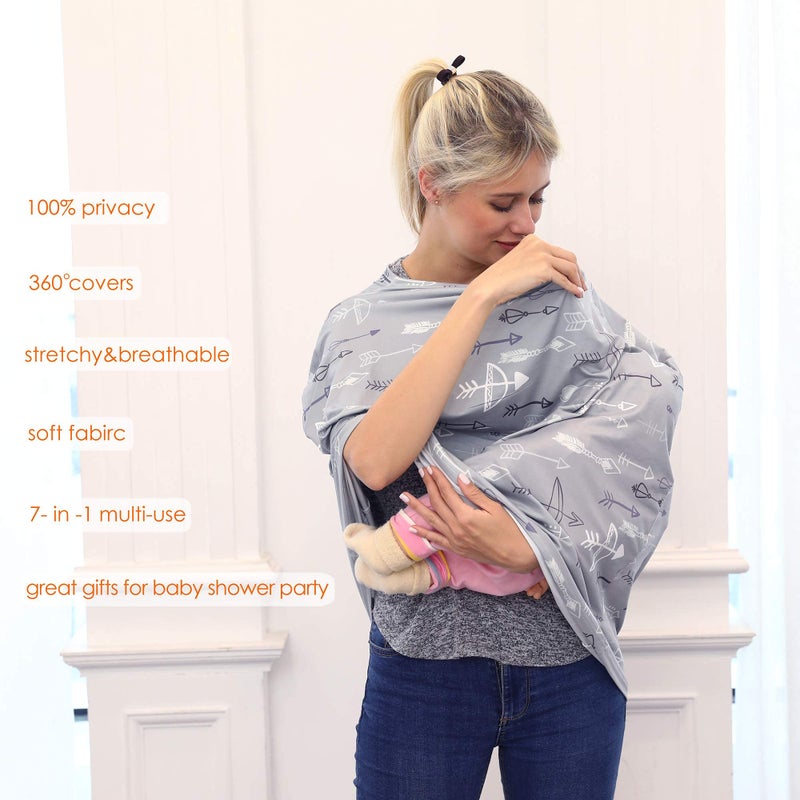 Hicoco غطاء الرضاعة - غطاء مقعد السيارة متعدد الاستخدامات للأطفال، غطاء عربة الأطفال، هدايا حفلات استقبال المواليد للأولاد والبنات - Image 2