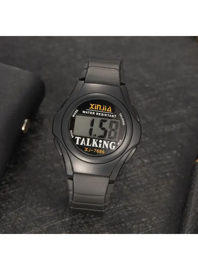 Talking Watch For Visually Impaired Italian Voice Multi Language Time Announcement Alarm - Image 3