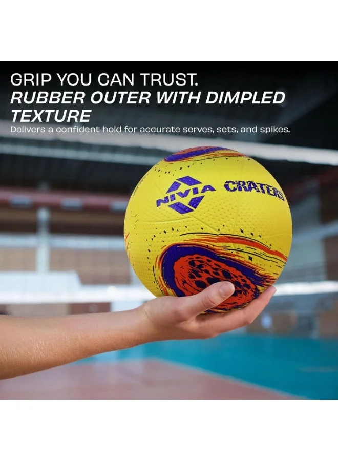 نيفيا Nivia Craters Molded Volleyball - Orange/Purple