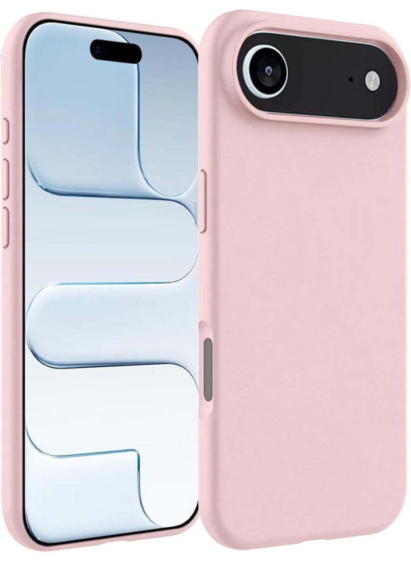 Silicone Case for iPhone 17 Air, Silky Soft Touch Full-Body Protective Phone Case, Anti-Scratch Shockproof Cover with Microfiber Lining (BABY PINK)