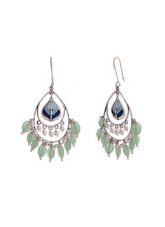 Voylla Silver Brass Bagh E Fiza Green Beads Oxidised toned Pastel Colourful Enamelled Embellished Leaf Design Dangle & Drop Earrings for Women and Girls - pzsku/Z18FC08BF4D0D621C3D45Z/45/_/1738306523/a7611480-f465-4e4e-8958-075ea2f8bd98