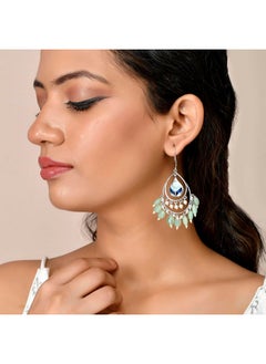 Voylla Silver Brass Bagh E Fiza Green Beads Oxidised toned Pastel Colourful Enamelled Embellished Leaf Design Dangle & Drop Earrings for Women and Girls - pzsku/Z18FC08BF4D0D621C3D45Z/45/_/1738306578/ae8085f8-e805-4217-8289-47da6b61d26c