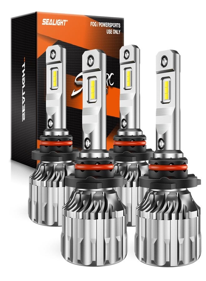 SEALIGHT 9005 9006 Fog Light Bulbs, 56,000LM Super Bright Dual Beam HB3 H9 Fog Light Bulbs Combo for ATV/UTV, Plug and Play, Pack of 4 - Image 1