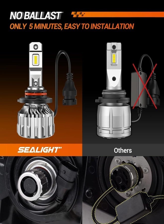 SEALIGHT 9005 9006 Fog Light Bulbs, 56,000LM Super Bright Dual Beam HB3 H9 Fog Light Bulbs Combo for ATV/UTV, Plug and Play, Pack of 4 - Image 2