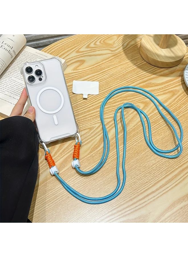 حافظة مغناطيسية شفافة مع حزام رقبة قابل للتعديل لهاتف iPhone 12 Pro مانع للفقدان - Image 2
