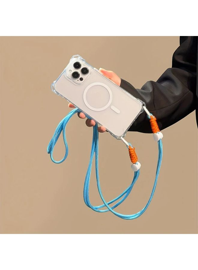 حافظة مغناطيسية شفافة مع حزام رقبة قابل للتعديل لهاتف iPhone 12 Pro مانع للفقدان - Image 3