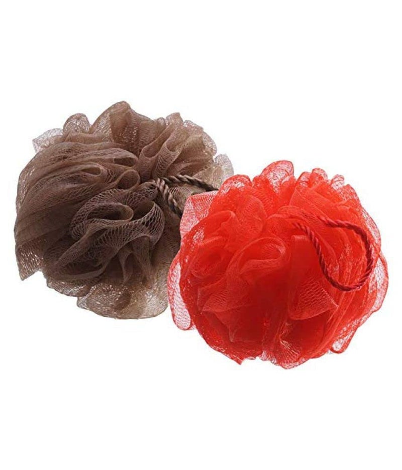 Krisah® Bath Loofah/Luffa/Lofah Sponge - Red & Golden Color(Pack of 2) - Image 1