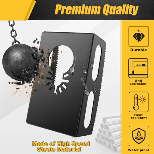 BPOPO Upgrade 1 Pcs Square Slot Cutter Compatible for Dewalt 20V & Milwukee M18 Oscillating Multi-Tool to Cut-in Single Gang Wall Boxes,Outlet Cutter for Drywall,Efficient Carving Tool,Square-Shaped,Black - Image 5