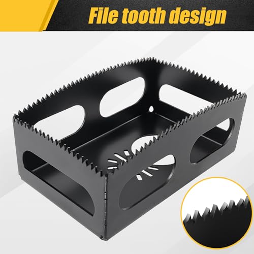 BPOPO Upgrade 1 Pcs Square Slot Cutter Compatible for Dewalt 20V & Milwukee M18 Oscillating Multi-Tool to Cut-in Single Gang Wall Boxes,Outlet Cutter for Drywall,Efficient Carving Tool,Square-Shaped,Black - Image 3