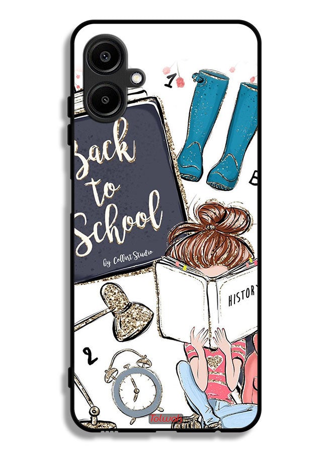 Tolwak Samsung Galaxy F06 5G Protective Case Cover Back To School Girl Reading History - Image 1