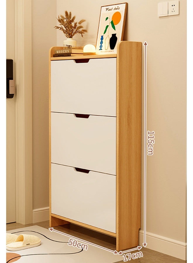 كيكي رف خزانة الأحذية الخشبية ذات السعة الكبيرة - Image 2