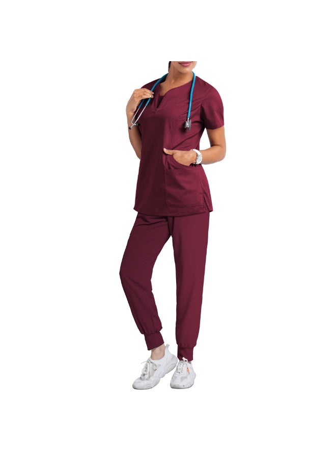 NIBEMINENT Summer Nurse Scrubs  Pet Grooming Institution Spa Scrubs Blouse Quick Dry Nurse Workwear - Image 2