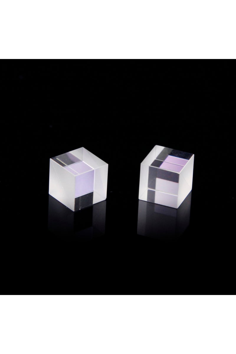 erorex 10*10*10mm Optical Glass Cube Beamsplitters Prism: Semi-Reflective and Semi-Transmissive Splittin... - Image 1
