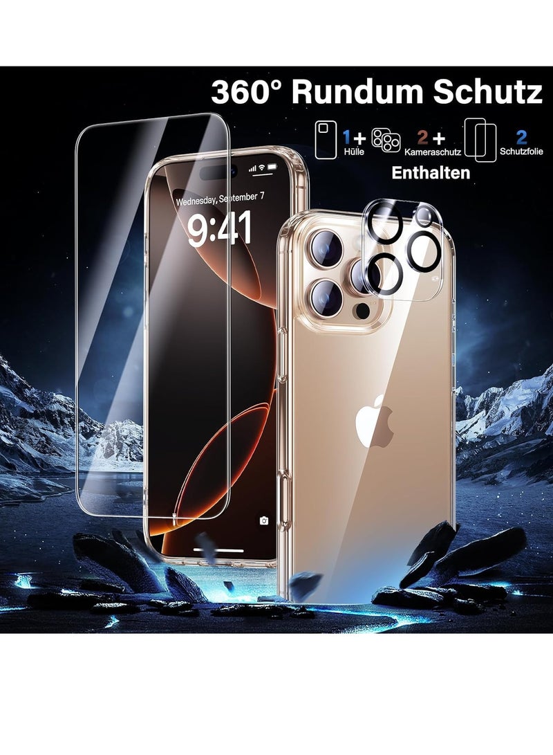 ELTRAZONE 5-in-1 iPhone 16 Pro Case (6.3", 2024) – Full Protection Kit with 2 Screen Protectors, 2 Lens Protectors & Cleaning Kit - Image 4