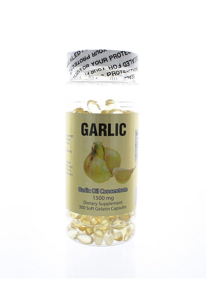 Nu-Health - Garlic Oil Concentrate 3 Mg (1500:1) 300 Capsules Cholesterol Free New Item Good Product !! - Image 1
