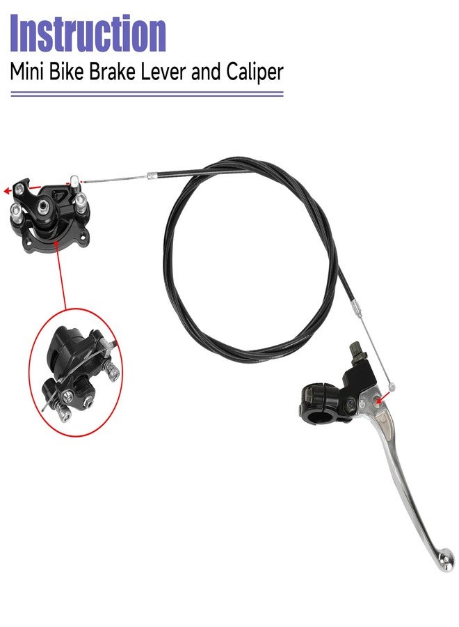 CILOYU Mini Bike Brake Lever 180mm Disc Brake Rotor + Rear Brake Caliper Replacement for Coleman CT100U CC100X Baja DB30 Motovox MBX10 MBX11 MMB80 MMB105 79cc 97cc 100cc Powersports Parts - Image 5