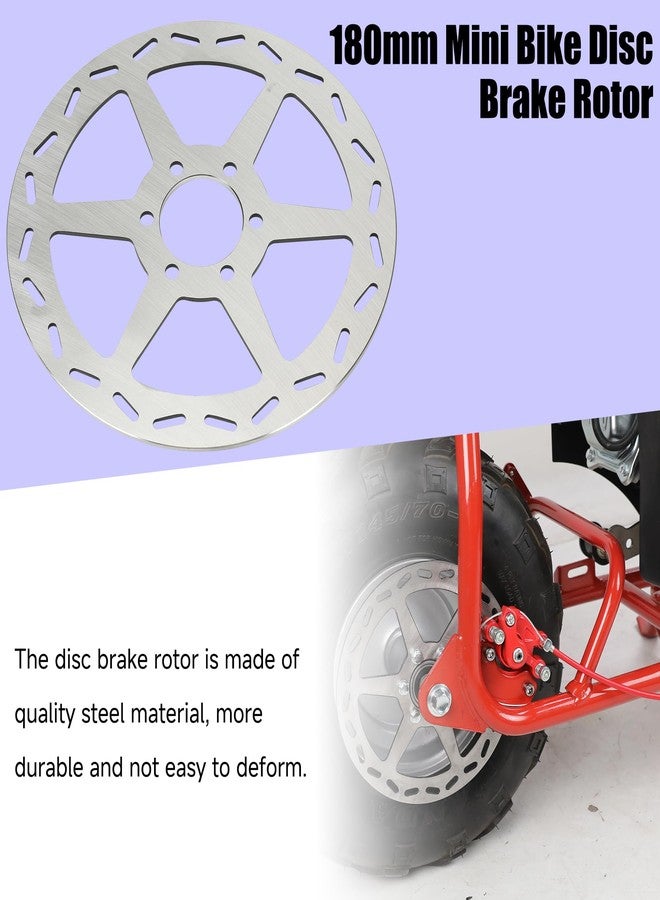 CILOYU Mini Bike Brake Lever 180mm Disc Brake Rotor + Rear Brake Caliper Replacement for Coleman CT100U CC100X Baja DB30 Motovox MBX10 MBX11 MMB80 MMB105 79cc 97cc 100cc Powersports Parts - Image 3