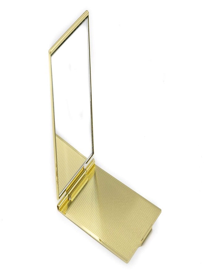 Stephanie Imports Compact Mirror, Small 2 Sided Pocket Mirror 1X Magnification (Gold) - Image 1