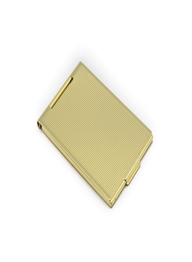 Stephanie Imports Compact Mirror, Small 2 Sided Pocket Mirror 1X Magnification (Gold) - Image 2