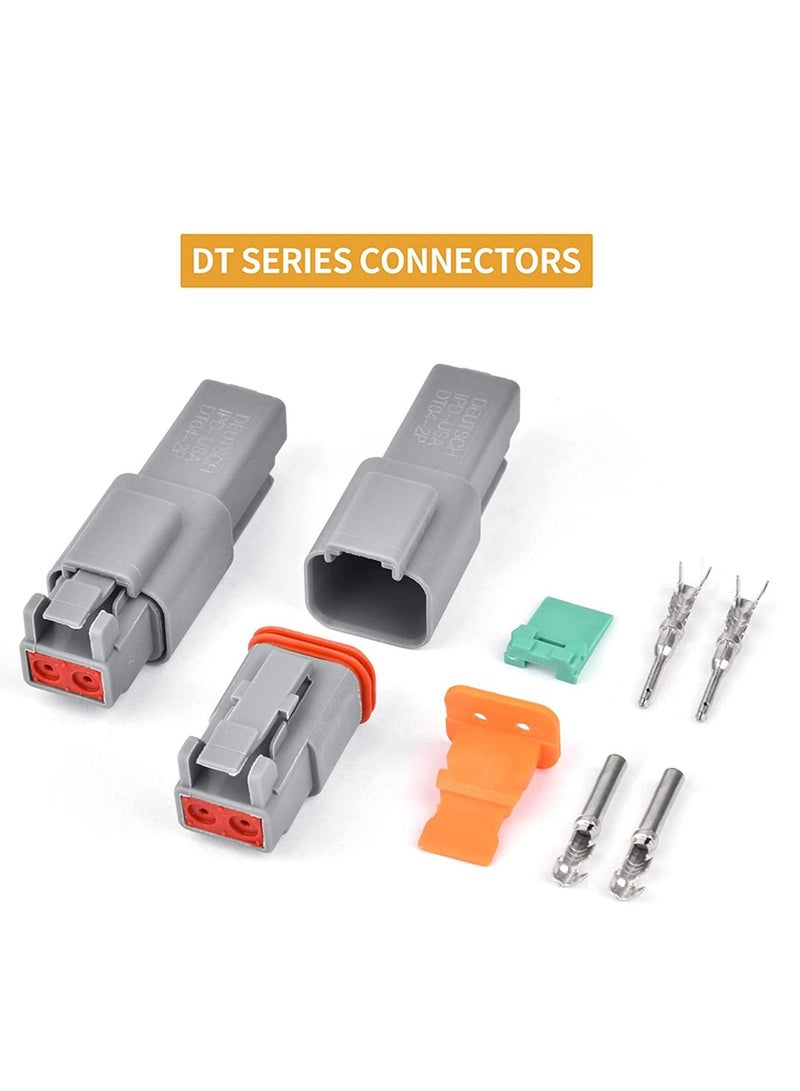 Excefore Electrical Wire Connector Plug, 8 Sets 2 Pin 22-16AWG Waterproof Sealed Auto Gray Male and Female Terminal Connectors for Motorcycle, Truck, Car, Boats, Scooter  - Image 5
