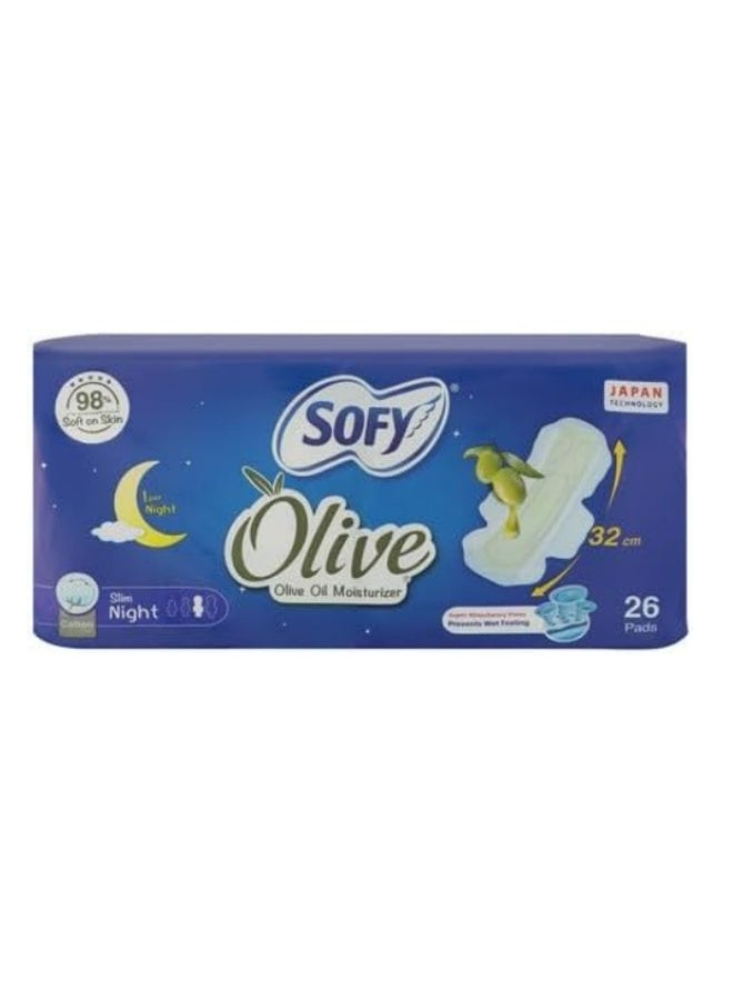 Sofy Olive Night Comfort Sanitary Pads - Image 1
