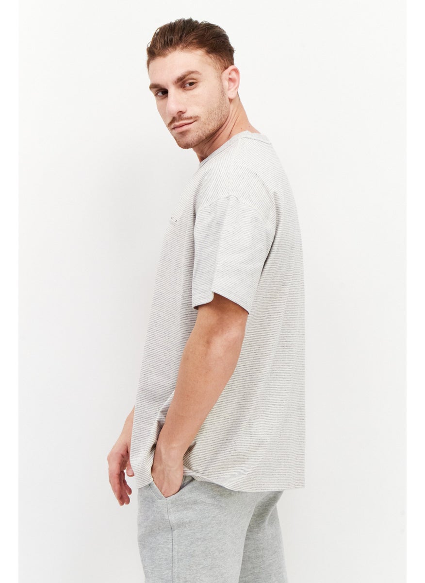 New Balance Men Sportswear Fit Short Sleeve Outdoor T-Shirt, Grey Combo  - Image 4