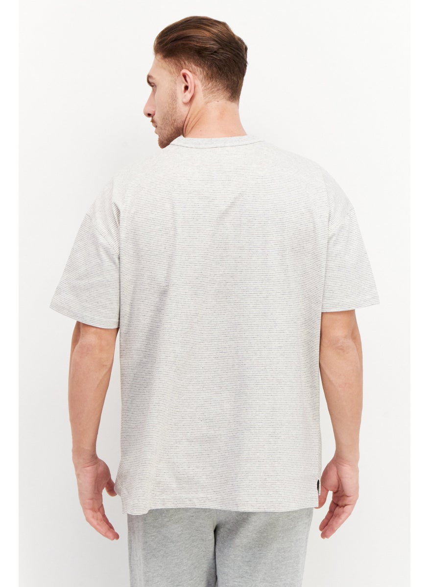 New Balance Men Sportswear Fit Short Sleeve Outdoor T-Shirt, Grey Combo  - Image 3