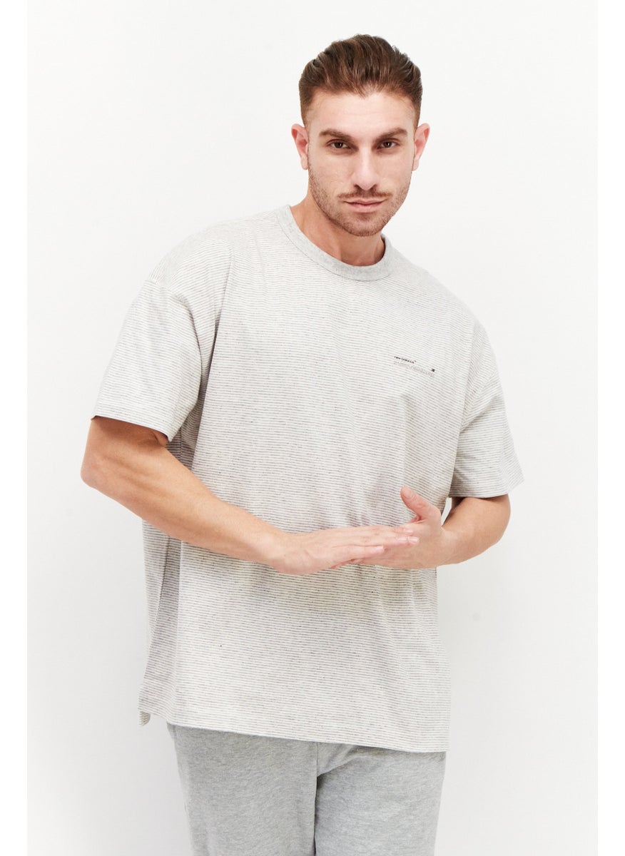 New Balance Men Sportswear Fit Short Sleeve Outdoor T-Shirt, Grey Combo  - Image 1