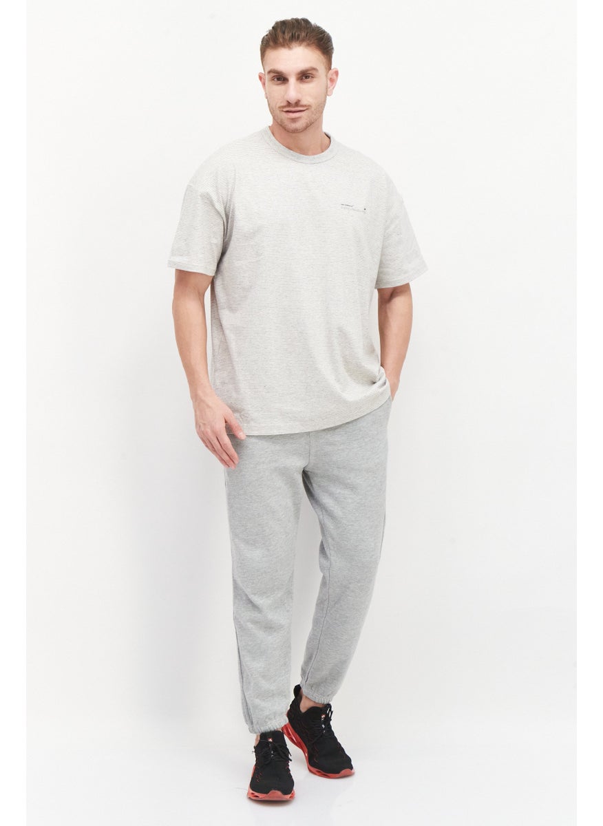 New Balance Men Sportswear Fit Short Sleeve Outdoor T-Shirt, Grey Combo  - Image 2