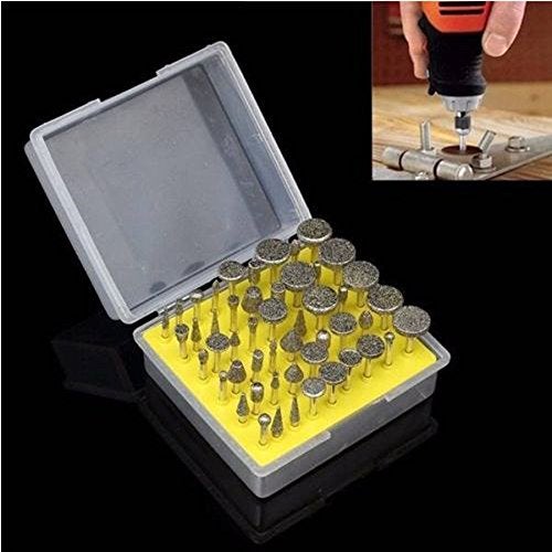 YEEZUGO 50pcs Diamond Coated Grinding Head Grinding Burrs Set for Dremel Rotary Tool … - Image 2