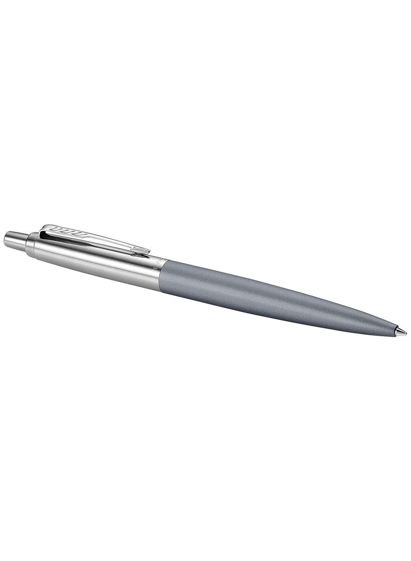 Parker Jotter Ball Point Pen, Gray with Chrome Trim, Medium Point , Gift Box (Made in France) - Image 1