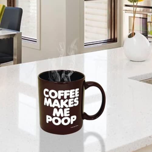 Funny Guy Mugs Coffee Makes Me Poop Ceramic Coffee Mug - 11oz - Ideal Funny Coffee Mug for Women and Men - Hilarious Novelty Coffee Cup with Witty Sayings - Image 4