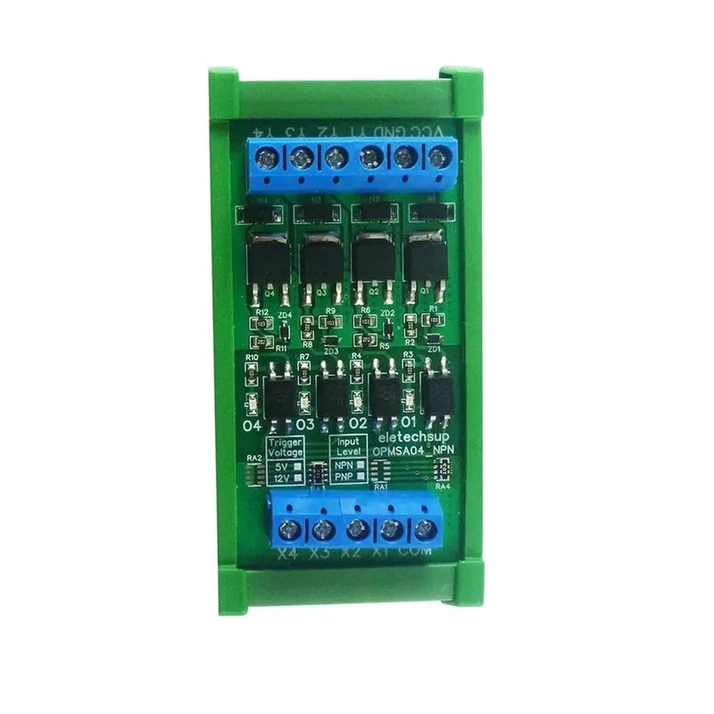 4CH PNP NPN 12V PLC Signal Amplifier Module With Shell Din Rail Mount Isolation MOS Tube Digital Logic Level Converter DC 3 3 5 24V - Image 1