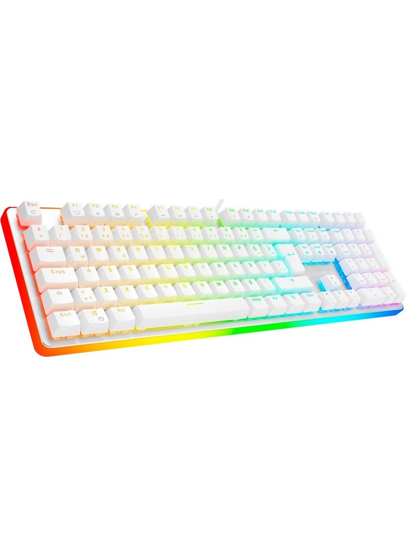 GameBooster - G918 Fire Storm RGB Red Switch White Mechanical Gaming Keyboard - Image 1